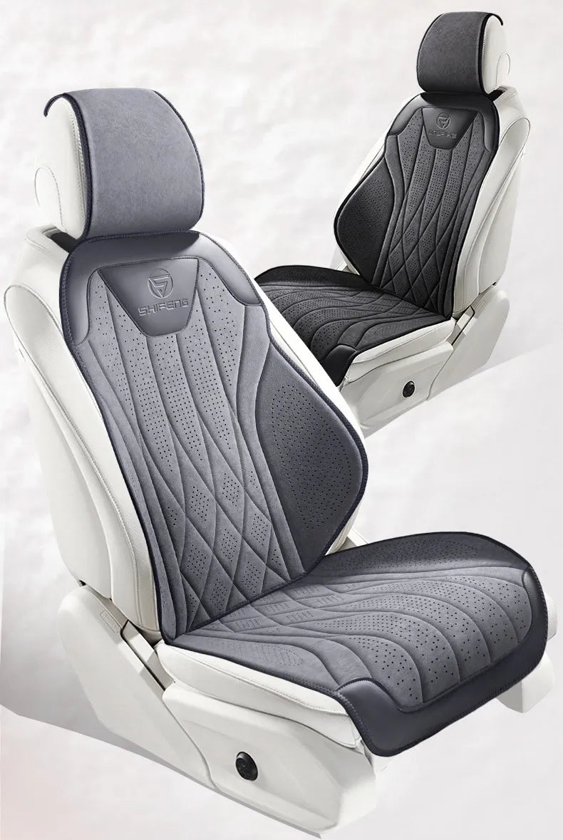 Perforated Suede-Finish Car Seat Covers, Single, Pair or Rear