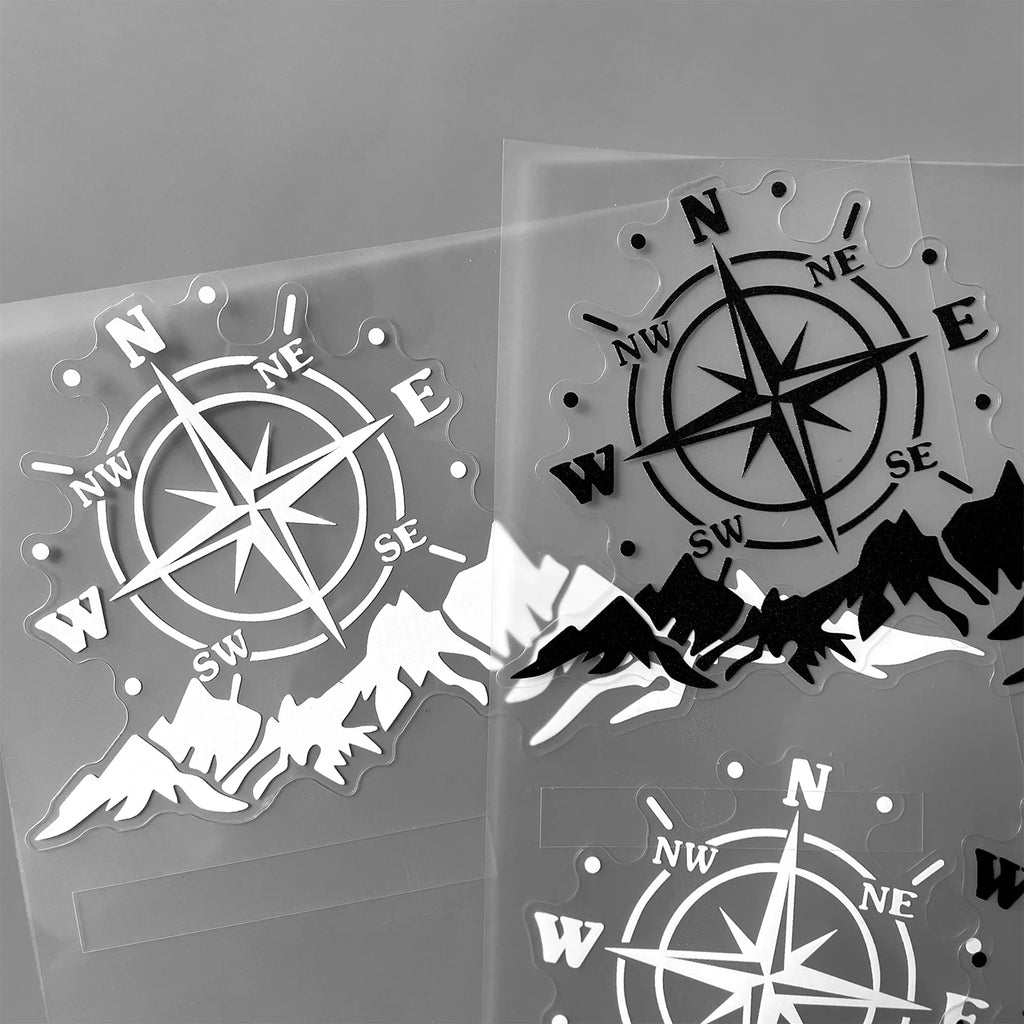 2D Mountain Compass Vinyl Decals for Car, Camper Van and RV - view 8