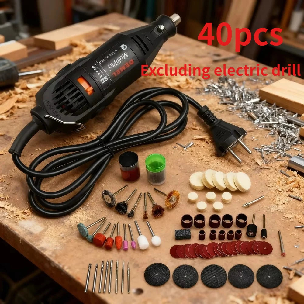 40pcs Mini Electric Drill Multi Rotary Tool Accessories Grinding Polishing Kits Grinder Head For Sanding Grinding Polishing