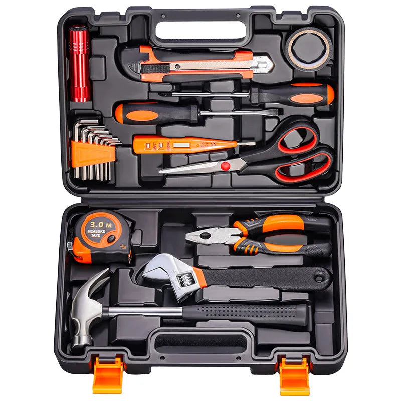 Household & Auto Repair Hardware Tool Set - Multifunctional Industrial Grade Wrench Combination Kit