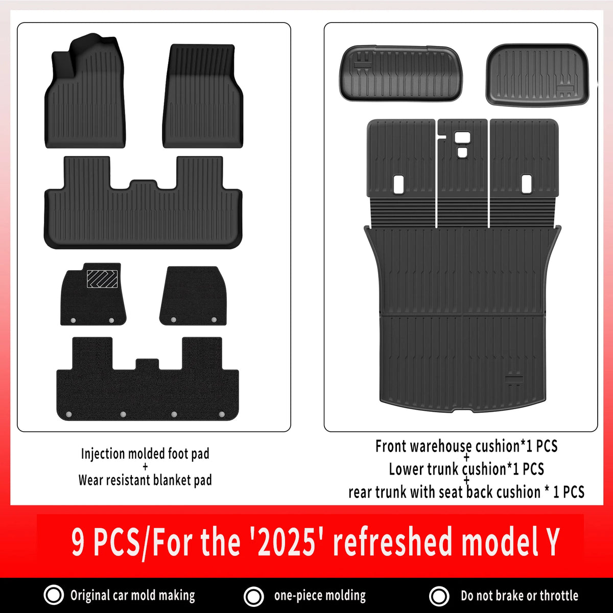 All-Weather TPE Floor Mats & Cargo Liner for Tesla Model Y 2025+ - image 11