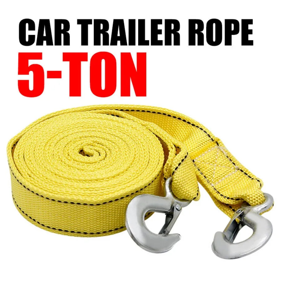 5-Ton Heavy-Duty Car Tow Cable with Hooks