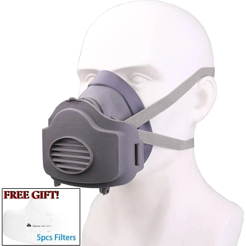 Reusable Dust Respirator Mask with Cotton Filters