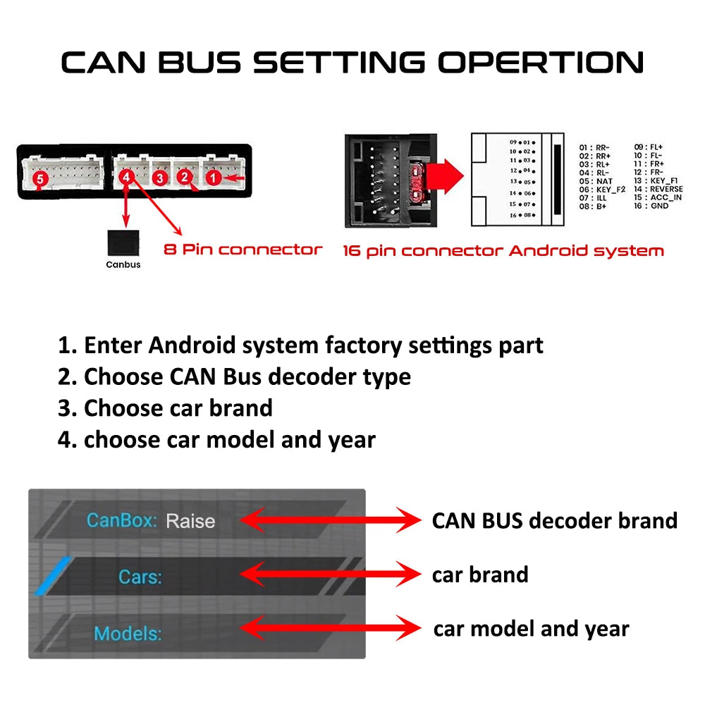 16-Pin CAN Bus Decoder Adapter for Chevrolet Buick Car Stereo - image 5
