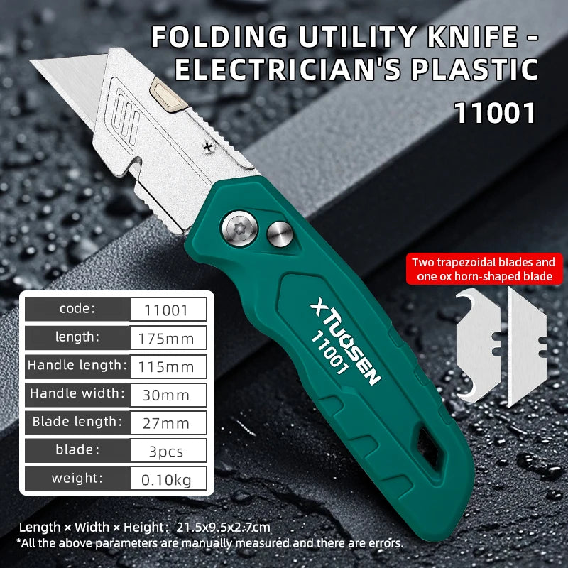Aluminum Alloy Multifunctional Utility Knife Heavy Duty Box Cutter with Stainless Steel Blade for DIY ，Office