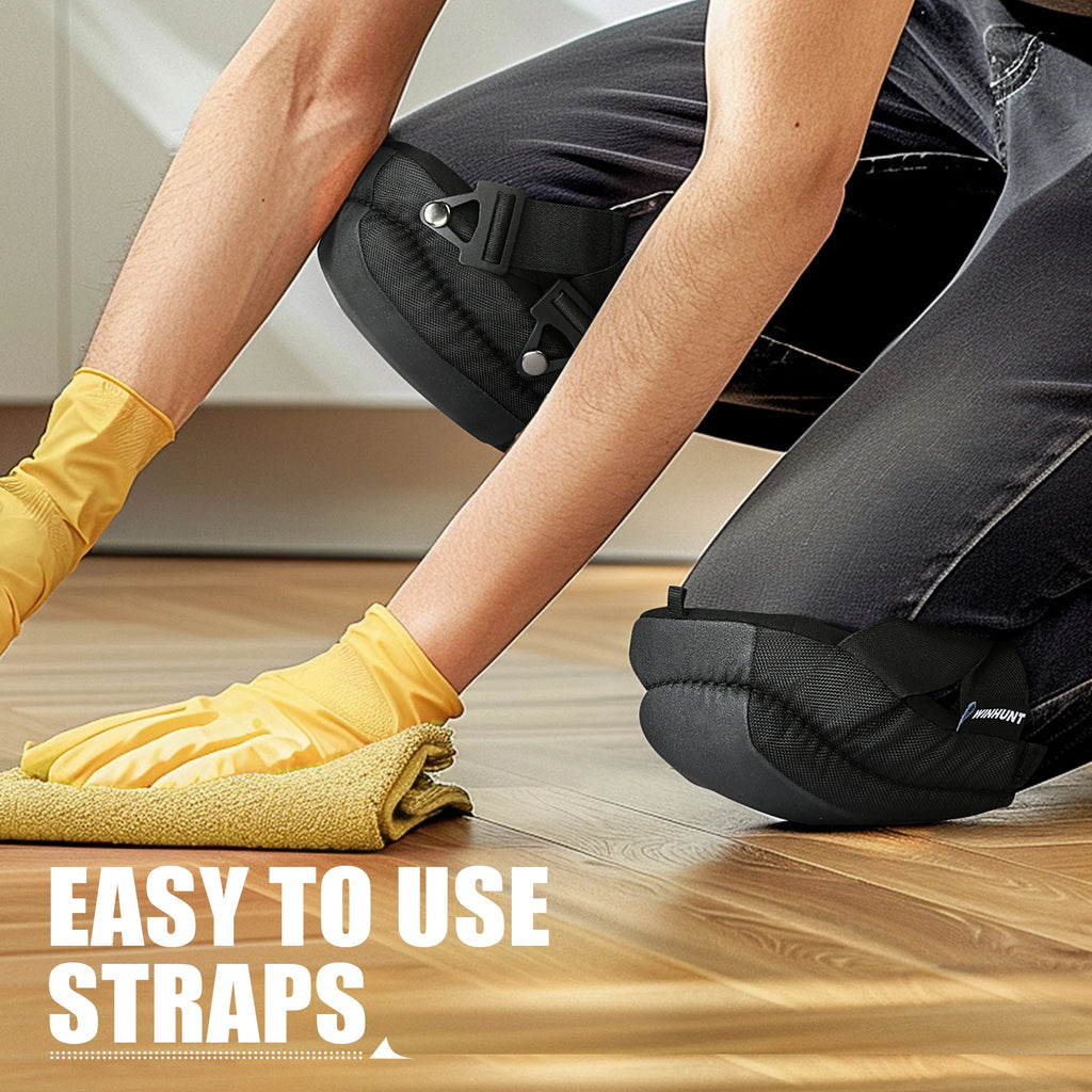 Heavy-Duty Foam Knee Pads with Double Straps