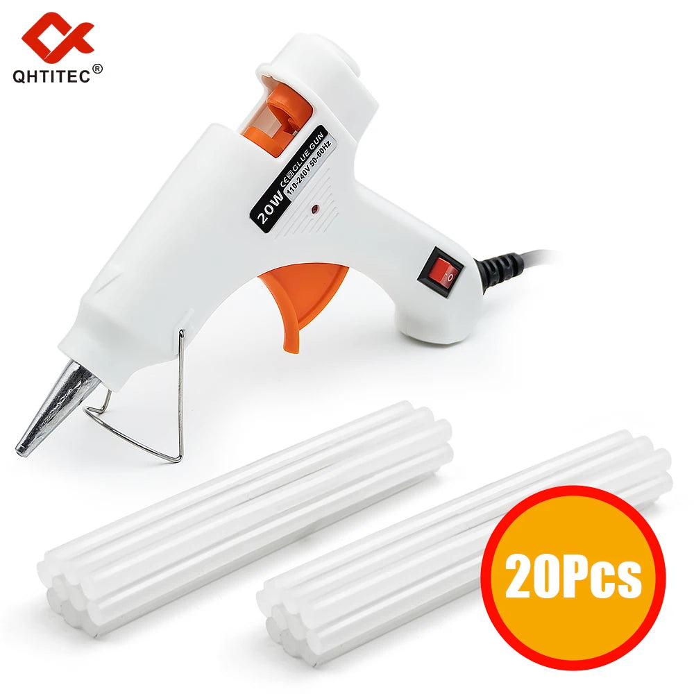 Mini Hot Melt Glue Gun 20W with 20x 7mm Glue Sticks DIY Repair Tool - image 22