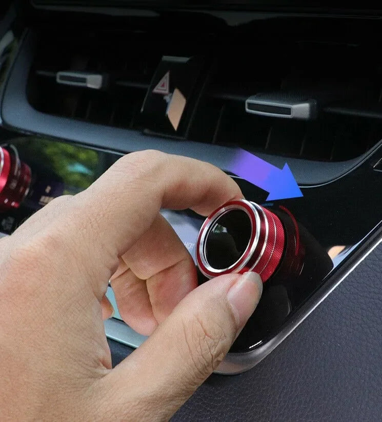 Luxury Aluminum AC Knob Trim Cover Set for Toyota Corolla 2019-2021 - image 2