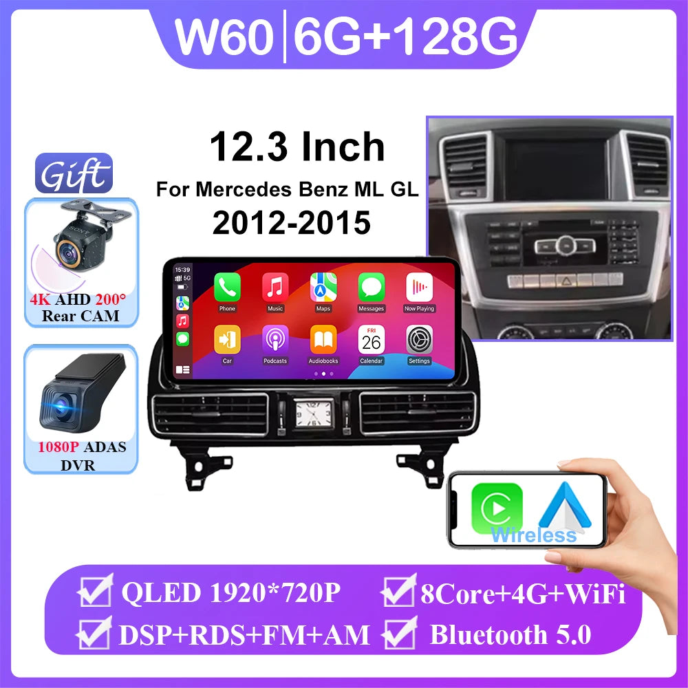 Mercedes ML GL GLE GLS W166 X166 2012-2019 Android Car Radio GPS - image 18