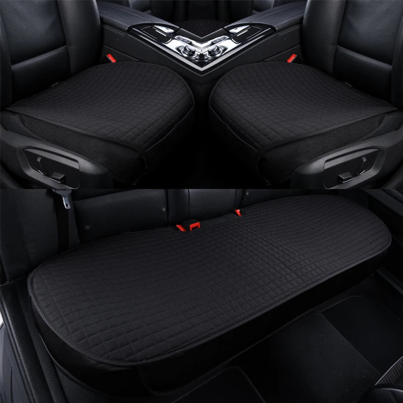 Breathable Flax Car Seat Cushions, Front, Rear and Full Sets