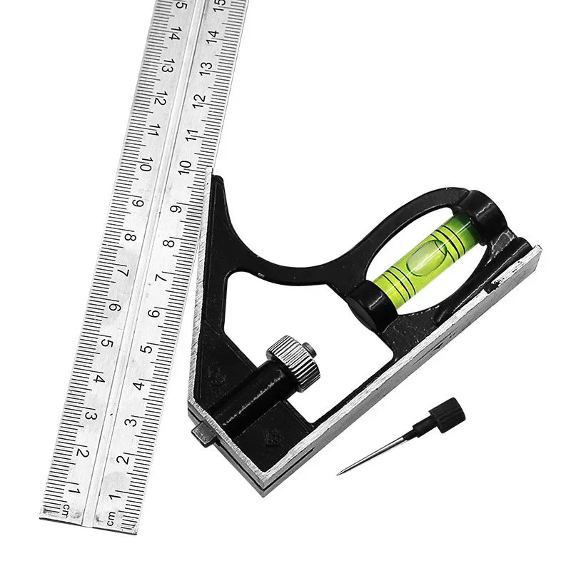 300mm Stainless Steel Combination Square – Movable 45°/90°
