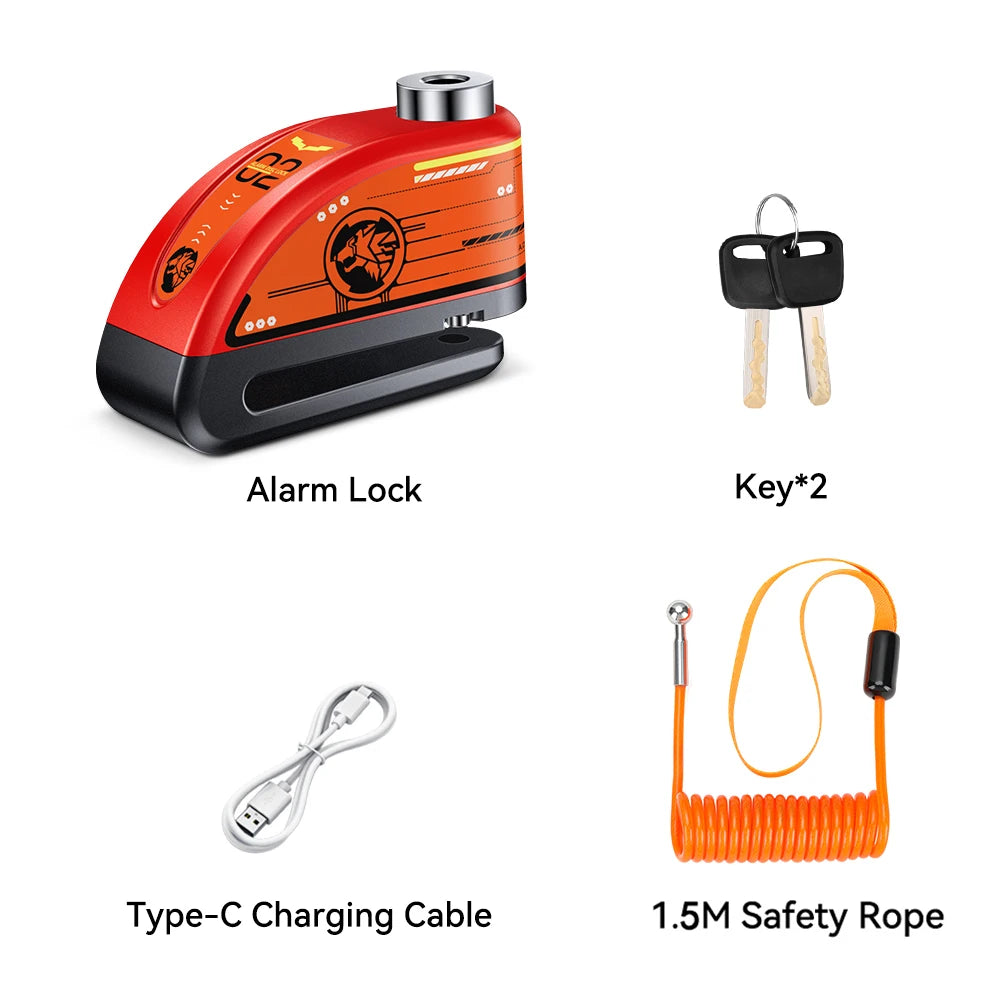 Extractme 120dB Alarm Disc Brake Lock for Motorcycles & Bikes - image 31
