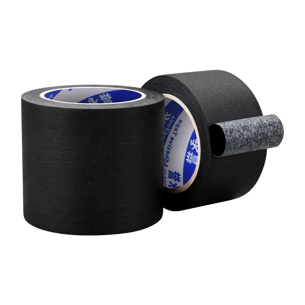 10/20/50M Black General Purpose Masking Tape for Home, Office, School Stationery, DIY Arts, Crafts, Labeling