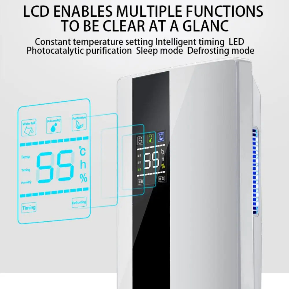 Dehumidifier Moisture Absorber Household Mute Bedroom Basement Remote Control Timing