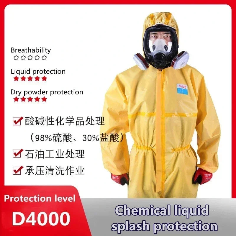 Chemical Work Coverall Protective Suit Hazardous Liquid Proof Sulfuric Acid And Alkali Resistant Protection Clothing