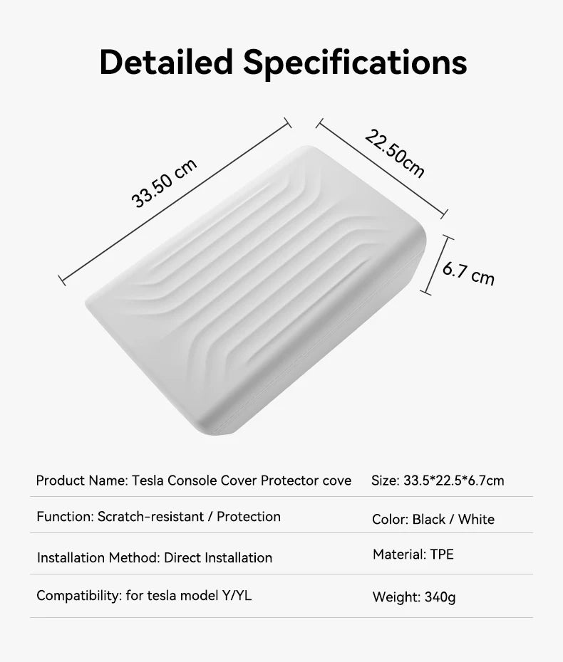 Armrest Cover for Tesla Model Y Juniper, Model YL and Model 3 Highland
