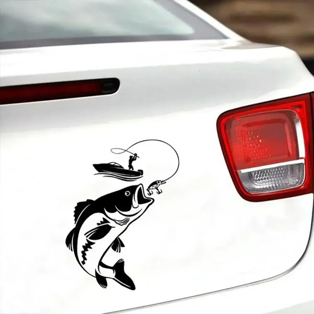 Fishing Theme Vinyl Decal Sticker for Car or Boat