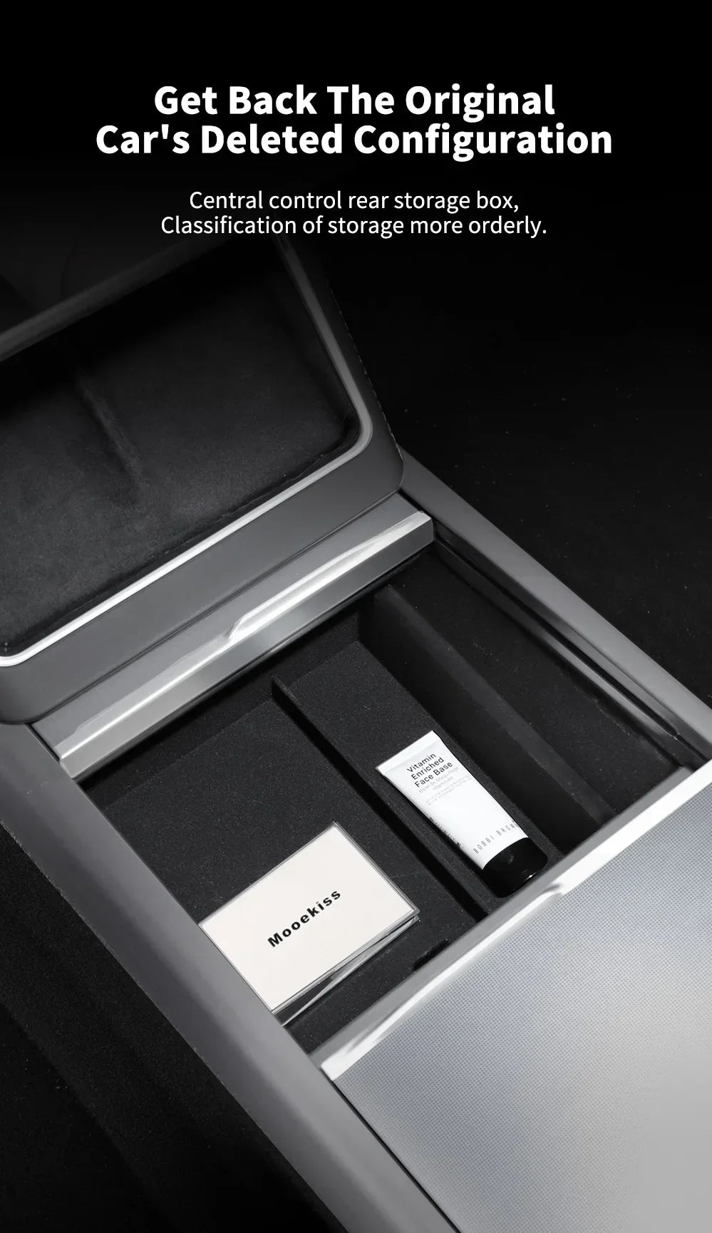 Center Console Hidden Storage Box for Tesla Model 3 and Model Y
