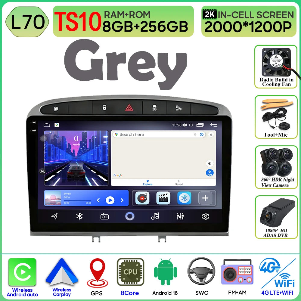 9" Android Car Radio for Peugeot 408/308 with Wireless CarPlay - image 22