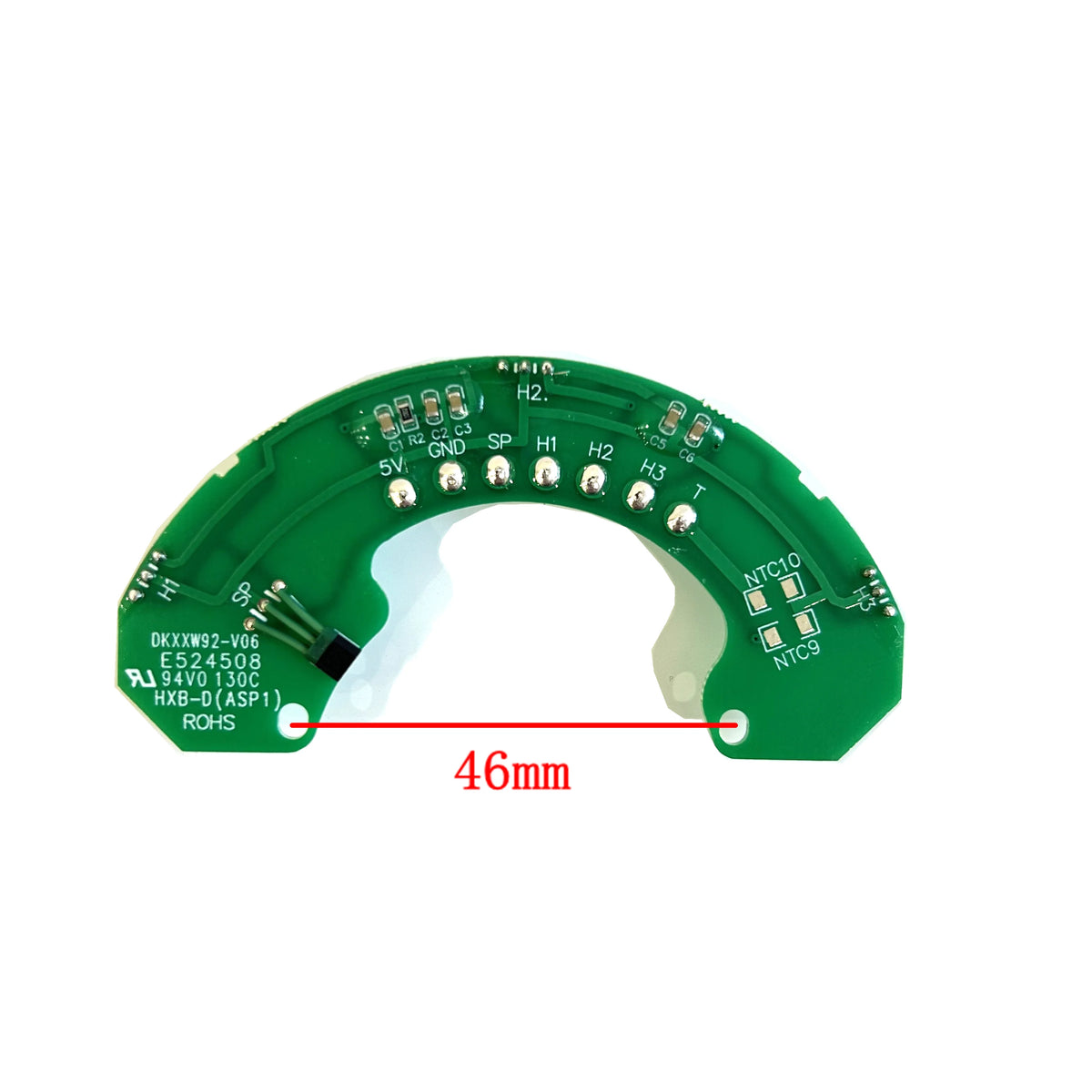Electric Bike Hub Motor PCB Board 250W/350W/500W with Hall Sensor & RPM Sensors Green Wiring Circuit Board Wire Control Plate