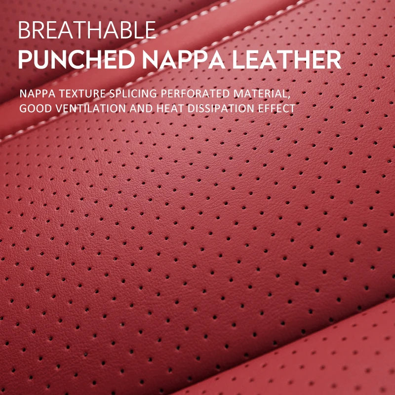 Synthetic Leather Front Car Seat Cushion with Non-Slip Back
