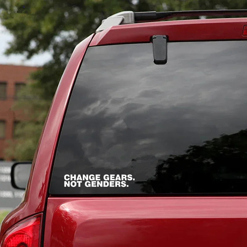 Change Gears Not Genders Vinyl Car Sticker, 15.7 x 2.8cm - view 9