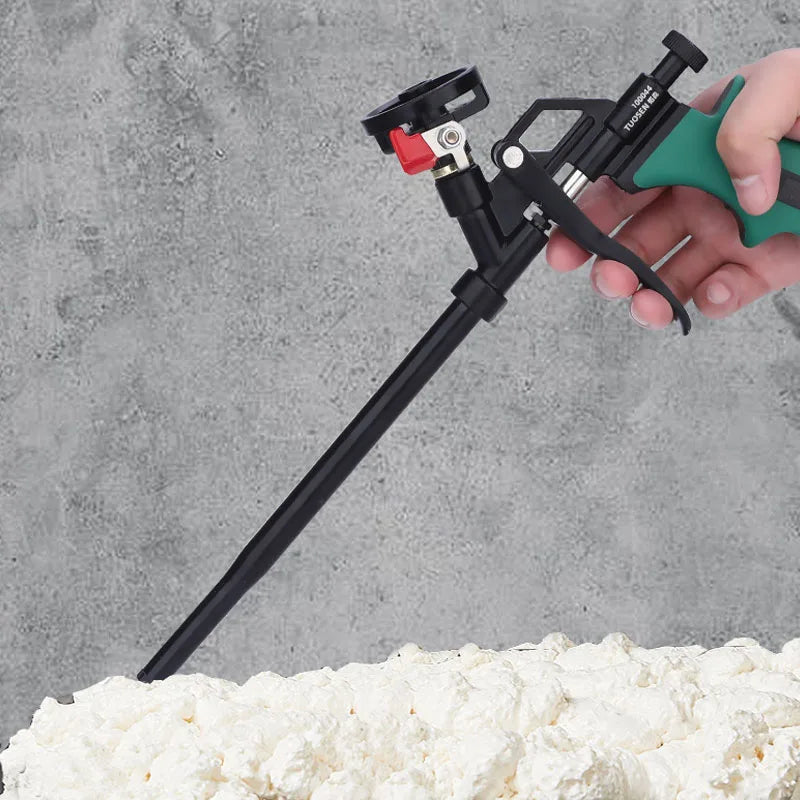 Expanding foam gun, professional insulation and caulking applicator