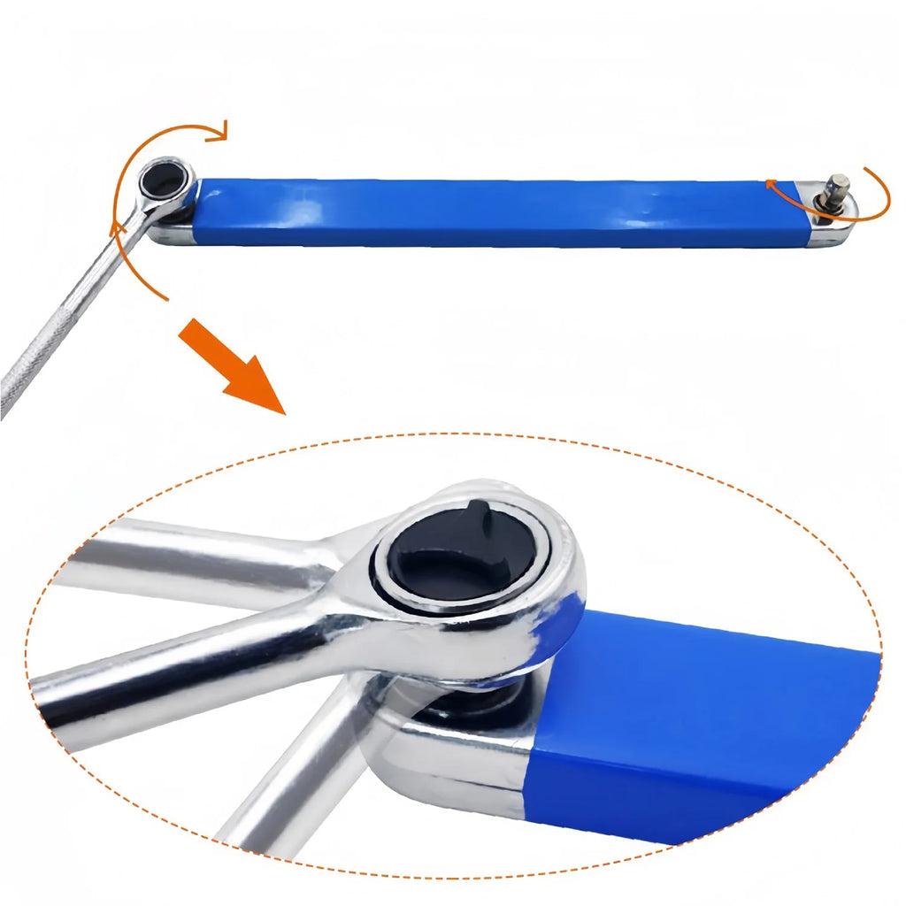 2-in-1 Offset Ratchet Extension Wrench 15.4" with 4 Adapters - image 5