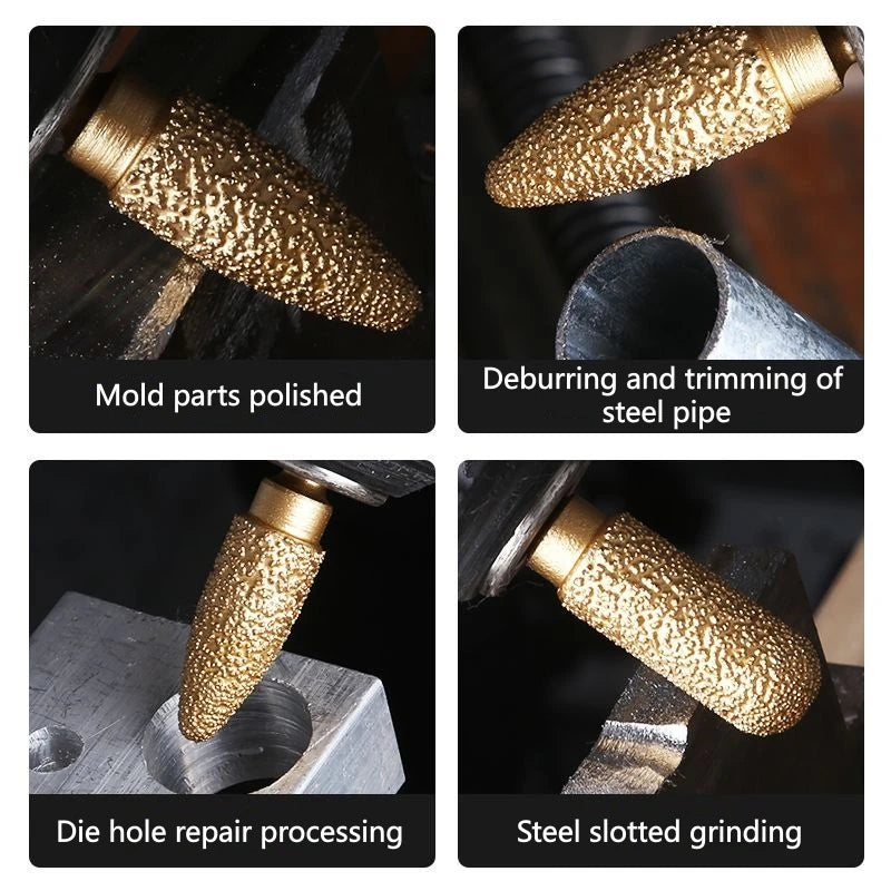 6mm Brazed Diamond Grinding Head for Metal & Stone Polishing - image 5