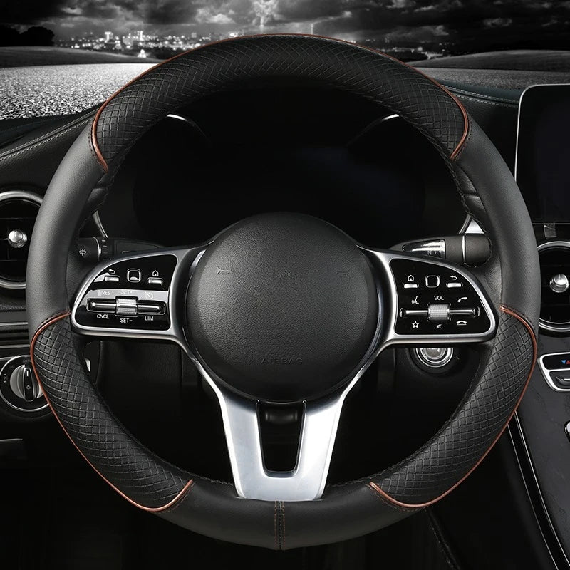 Diamond Texture Steering Wheel Cover, 14.5 to 15 Inch