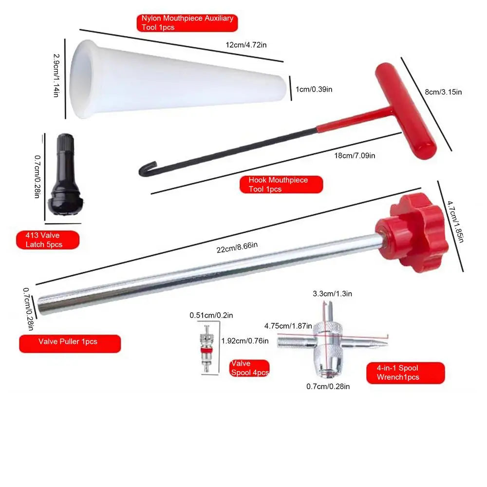 Tire Valve Stem Tool Kit | Car Motorcycle Valve Puller Installer - image 18