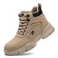 Men's Steel Toe Work Boots Waterproof Anti-Smash Safety Shoes - Lightweight Breathable Sneakers Construction Workwear Size 36-46