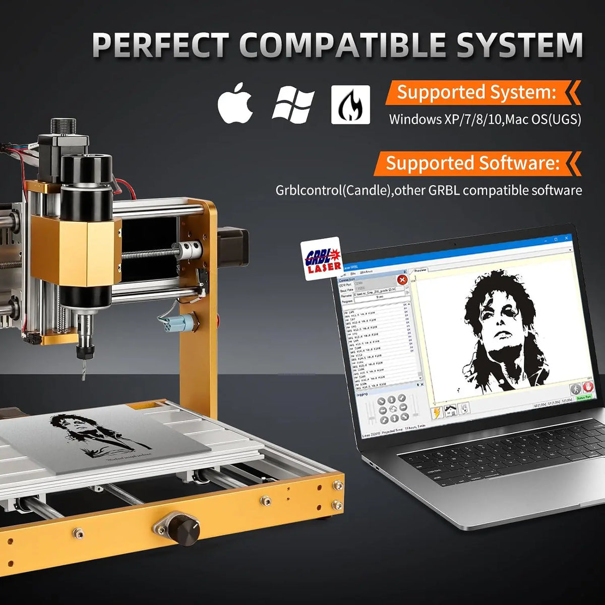 CNC 3018 Pro 500W All-Metal 3-Axis Router Engraver GRBL Offline - image 4