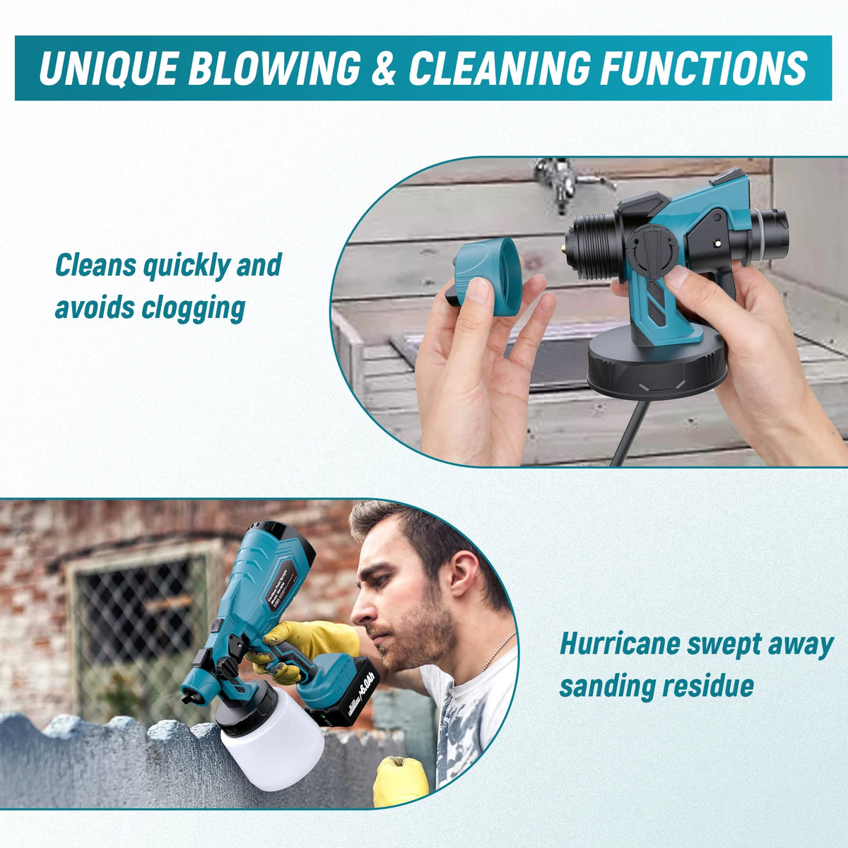 Cordless Paint Spray Gun Electric  For Makita 18V Rechargeable Battery Paint Spray Gun Wireless For Home Wall Car Painting Tool