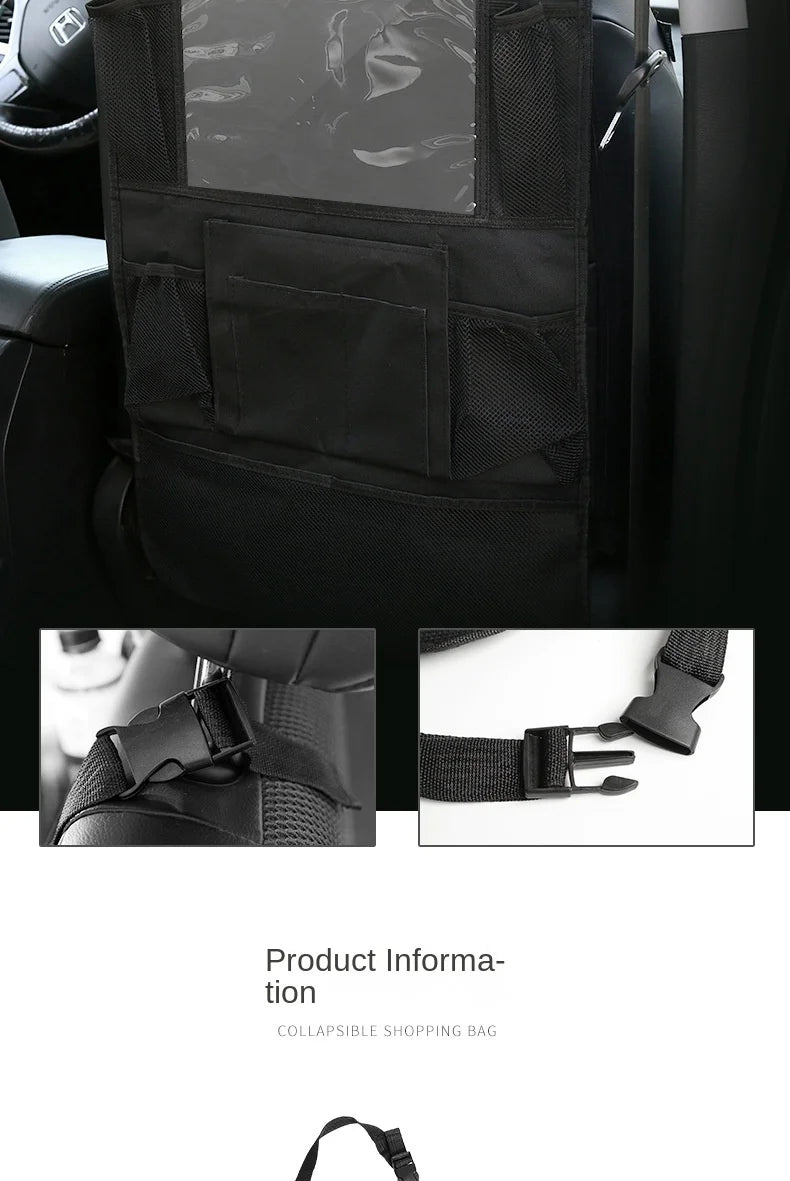 Car Back Seat Organizer with Tablet Holder and Storage Pockets