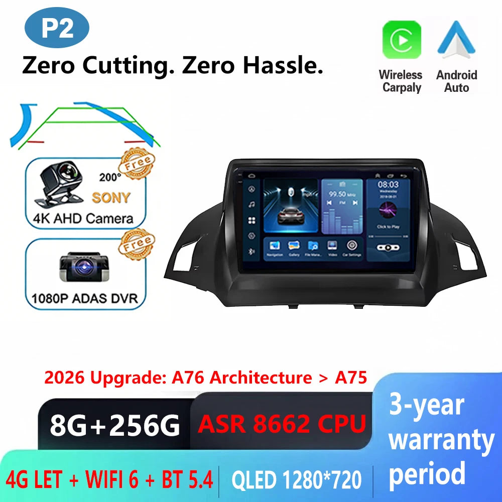 Ford C-MAX/Kuga/Escape Car Radio with GPS & Wireless CarPlay - image 14