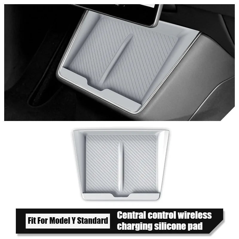 Non-Slip Wireless Charging Pad Mat for Tesla Model Y (2025-2026)