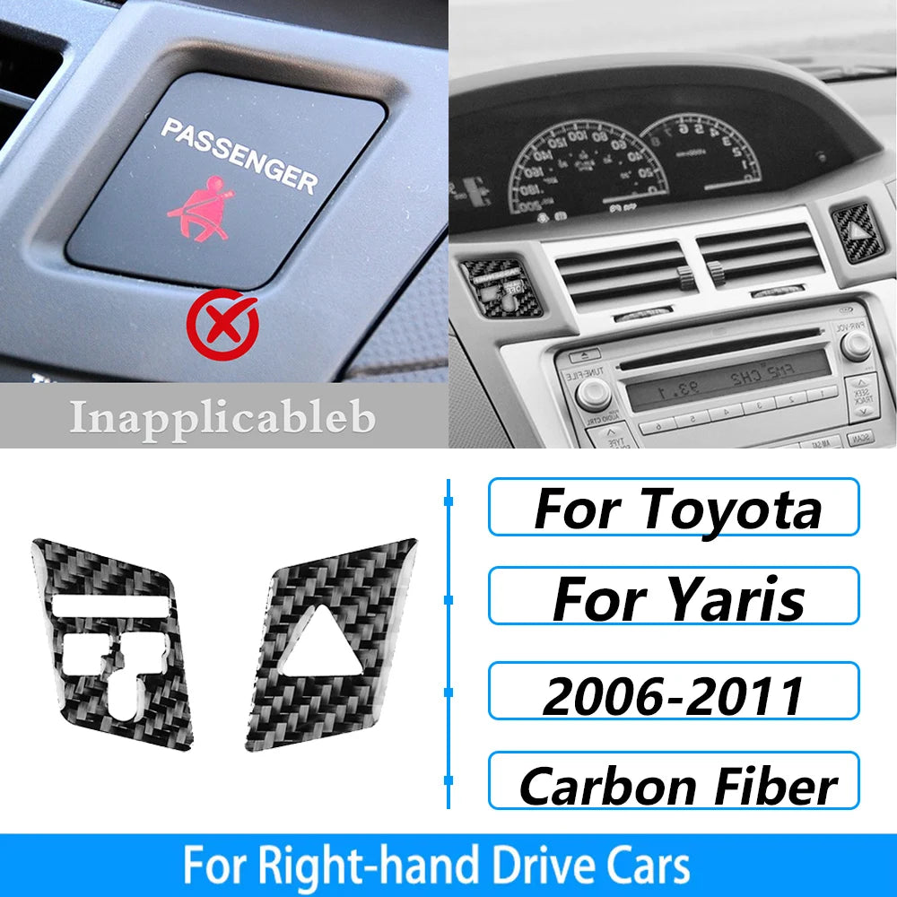 Carbon Fiber Gear Shift Panel Cover Trim for Toyota Yaris 2006-2011 - image 12