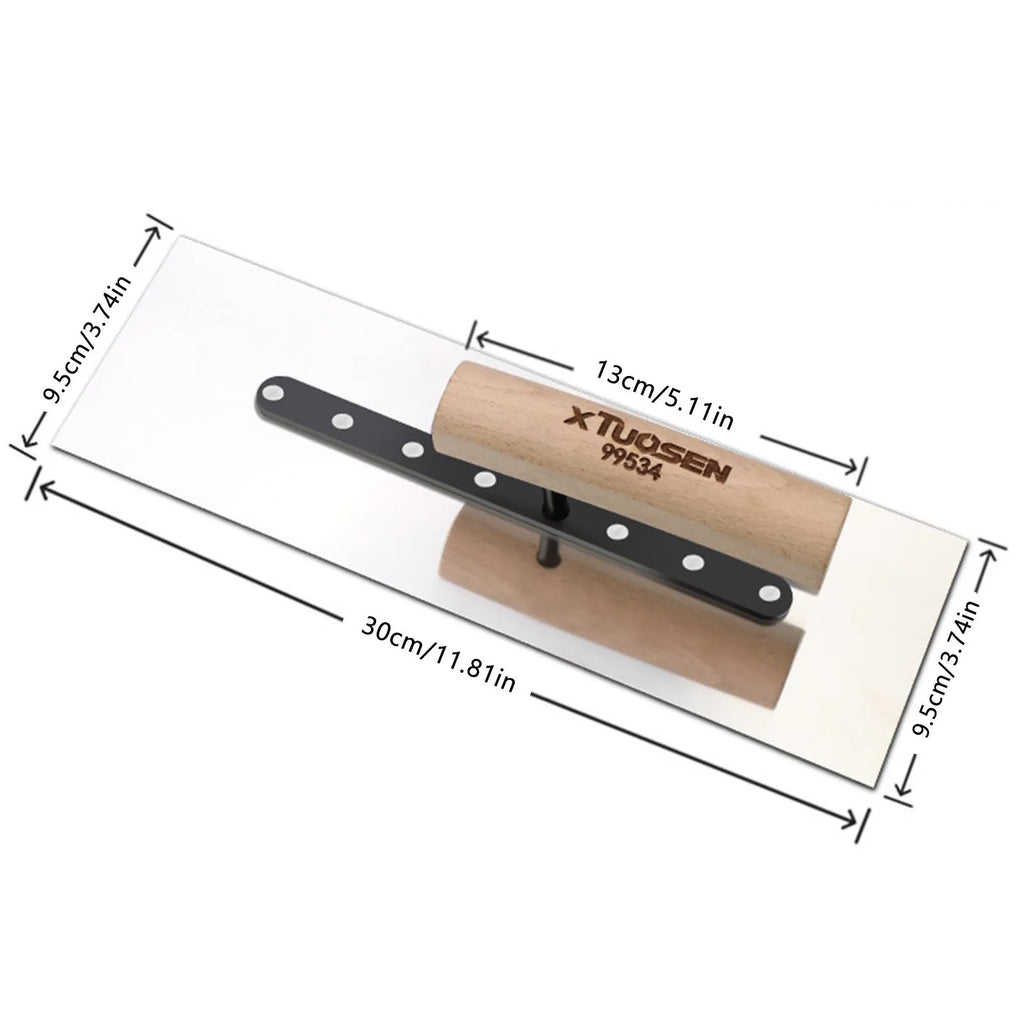 1Pcs Stainless Steel Professional Bricklaying Trowel Cement Scraper Mud Board Construction Plastering Tool with Handle