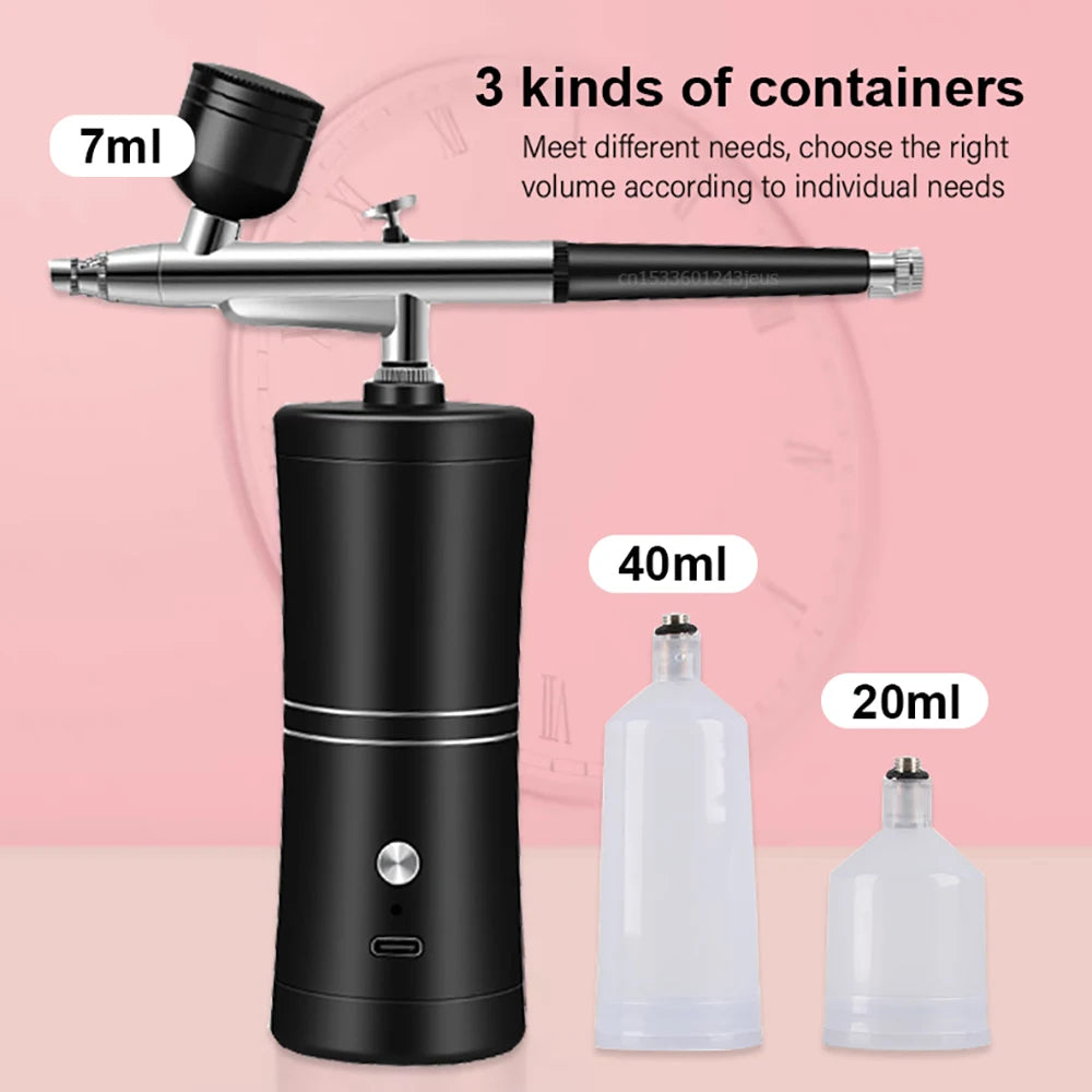 Airbrush with Compressor Portable Airbrush Painting Wireless Air Brush Paint Spray Mini Spray Gun Airbrush Kit with Compressor