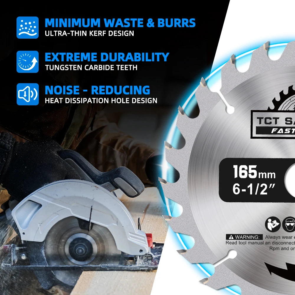 XCAN 165mm Carbide Circular Saw Blade for Precision Cutting - image 2