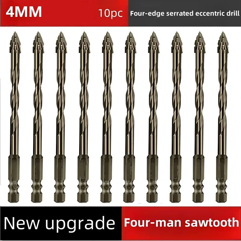 Four-Edge Eccentric Drill Bit for Tile, Glass, Marble & Concrete