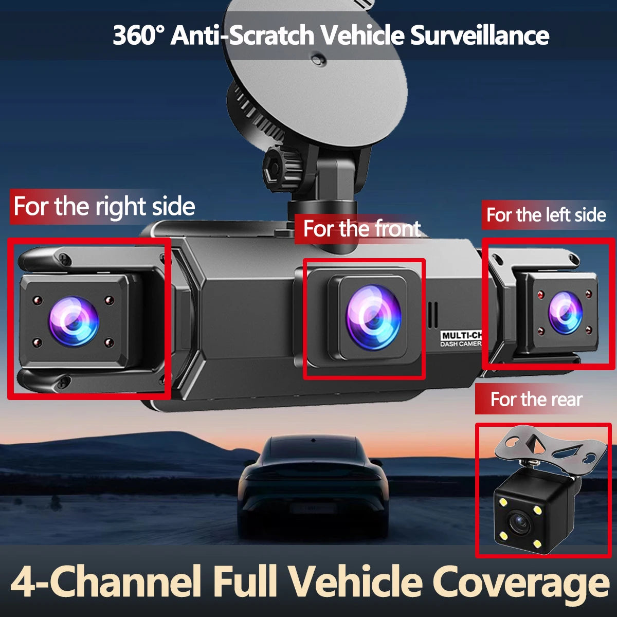 360° Full HD Dash Cam with Night Vision & Parking Monitor - image 4