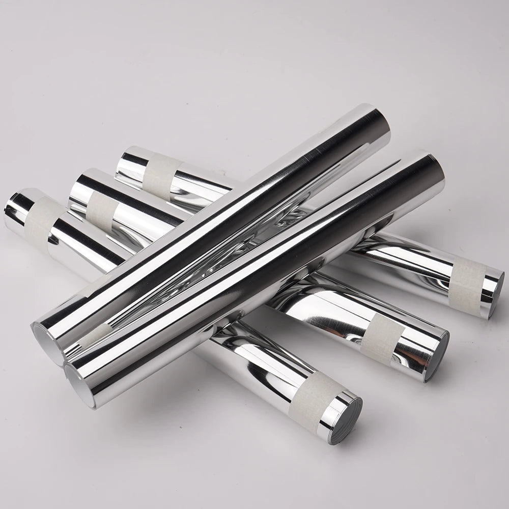 Chrome Silver Mirror Vinyl Wrap Roll - Air Release PVC Film for Car - image 3