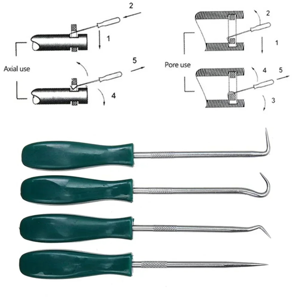 4Pcs Oil Seal Screwdrivers Set Car Auto Vehicle Pick Hooks For Garages General-Plumbers Mechanics Workshop Car Tools 135mm Amagi