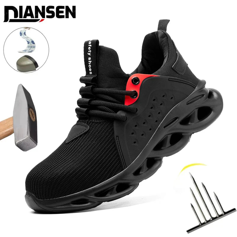 Unisex Lightweight Steel Toe Safety Sneakers (Up to Size 48)