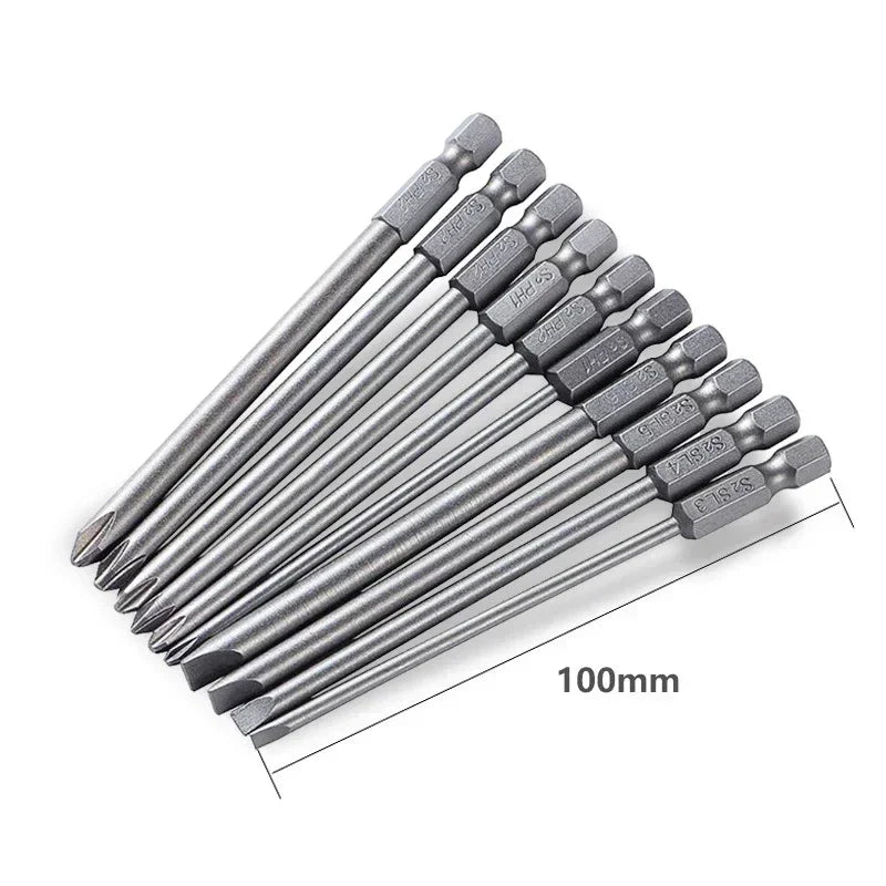 Screwdriver Set Strong Magnetic Batch Head Steel Slotted Cross Screw Driver Bits Car Repair Utility Electric Tool Accessories