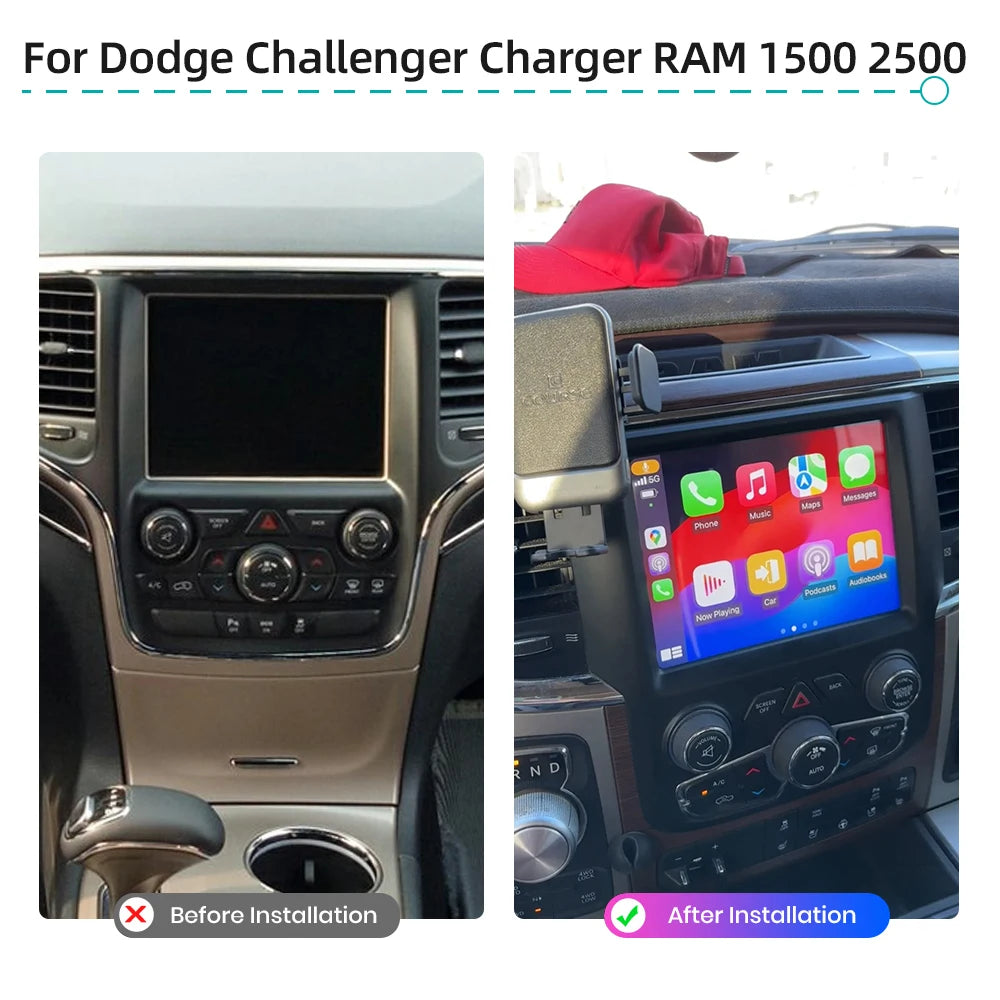 8.4" Android 14 Wireless CarPlay GPS Radio for Dodge & Jeep - image 2