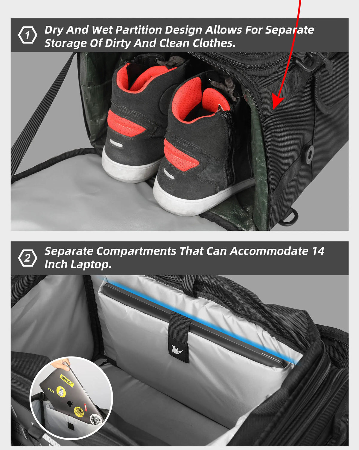 Rhinowalk 70L Magnetic Motorcycle Saddle Bag - image 19