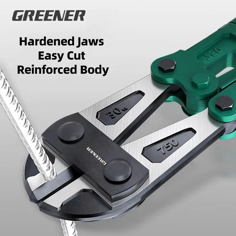 Heavy Duty Bolt Cutters Flat Nose CR-V Steel for Wire Chain and Steel Cable
